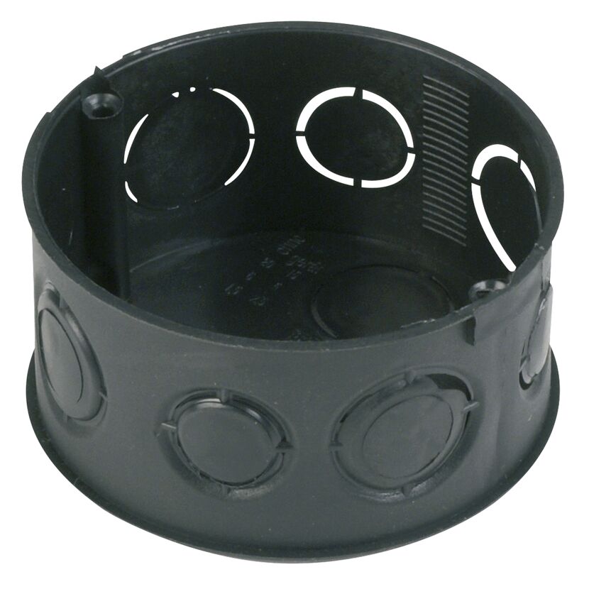 Schwarze Iso-Abzweigdose 70 mm