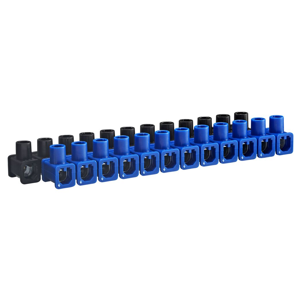 Blaue und schwarze Dosenklemmen 2,5mm²