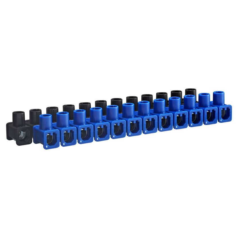 Blaue und schwarze Dosenklemmen 2,5mm²