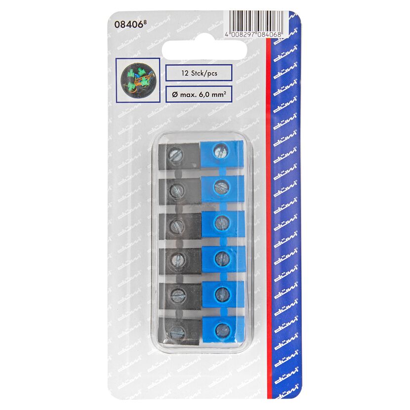 12 Stück Lüsterklemmen 6 mm² in Verpackung