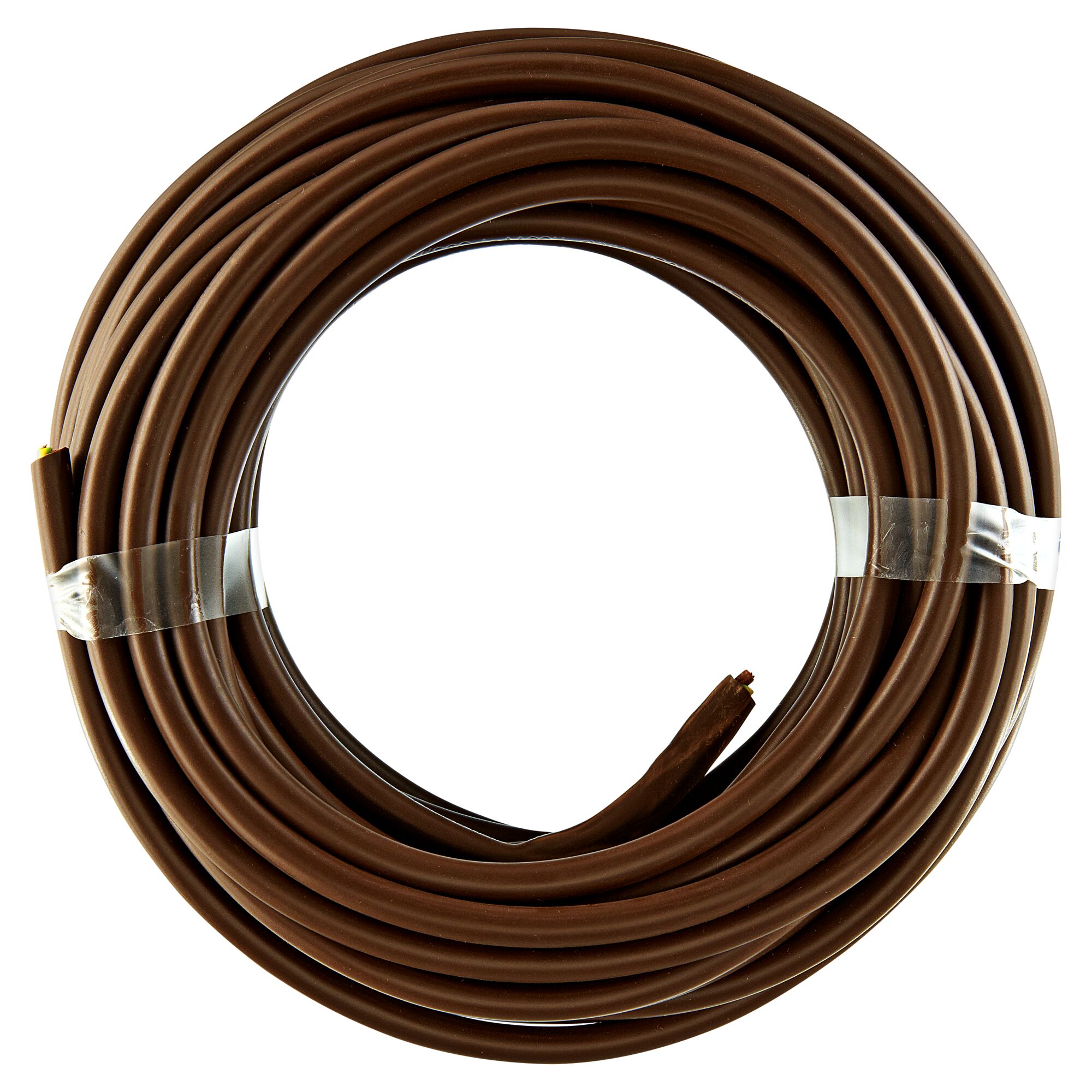 Braune Zwillingsleitung, aufgerollt