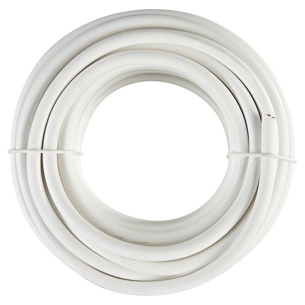 Aufgerolltes weißes Kabel