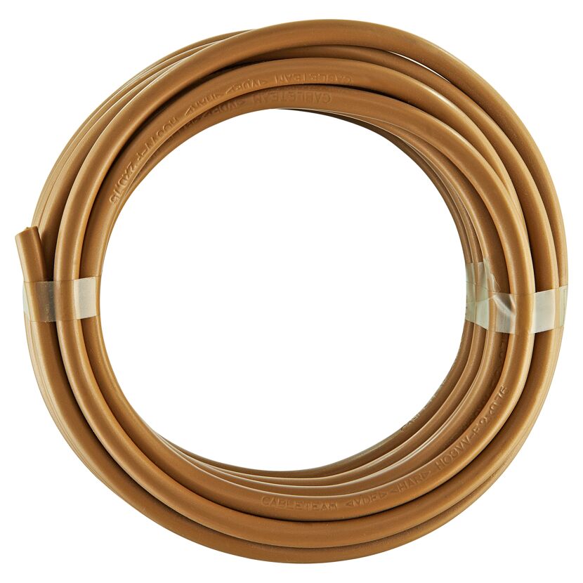 Schlauchleitung 'H03 VV-F' golden, 2 x 0,75 mm², 3-adrig, 5 m