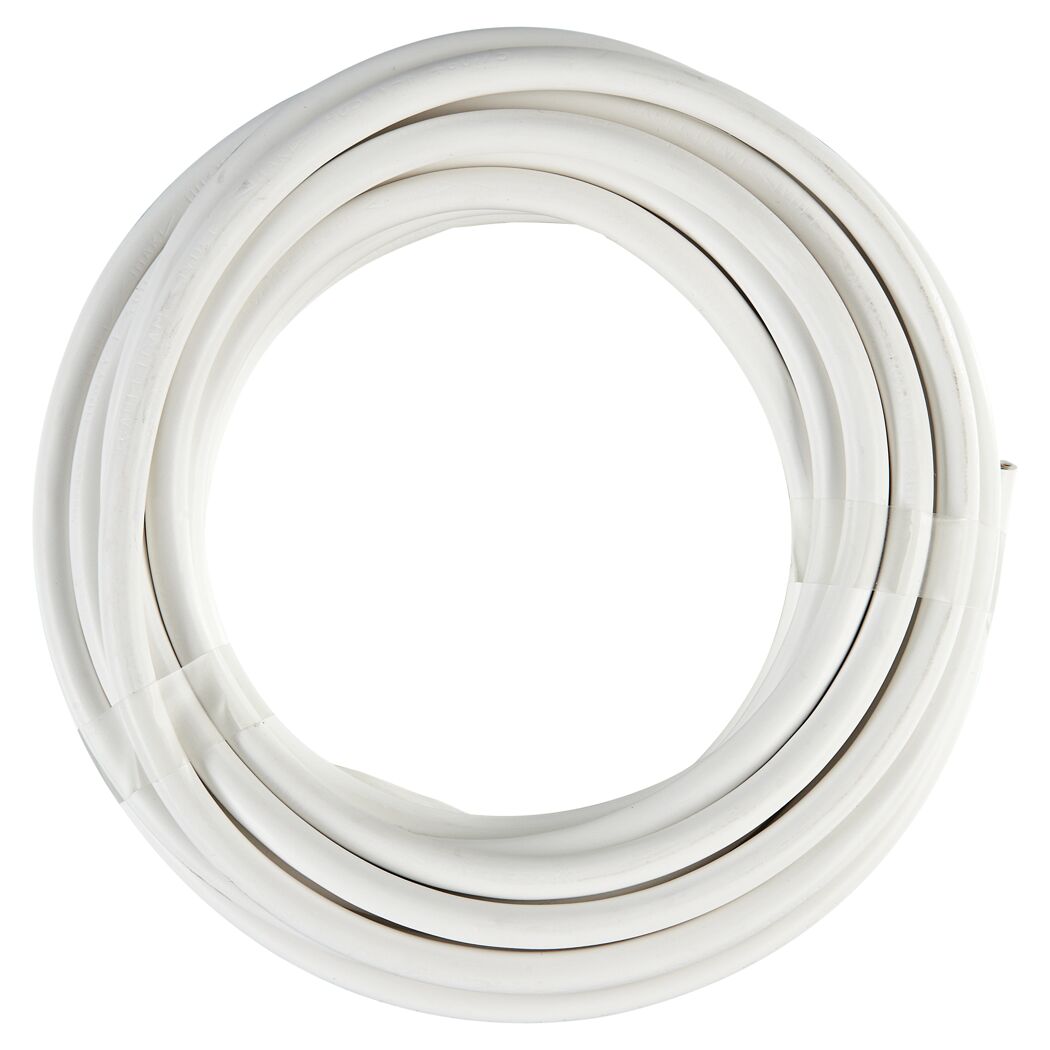 Aufgerolltes weißes Kabel