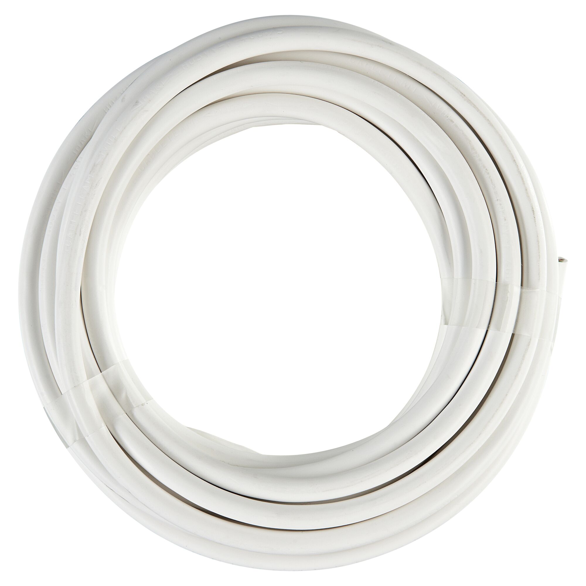 Aufgerolltes weißes Kabel