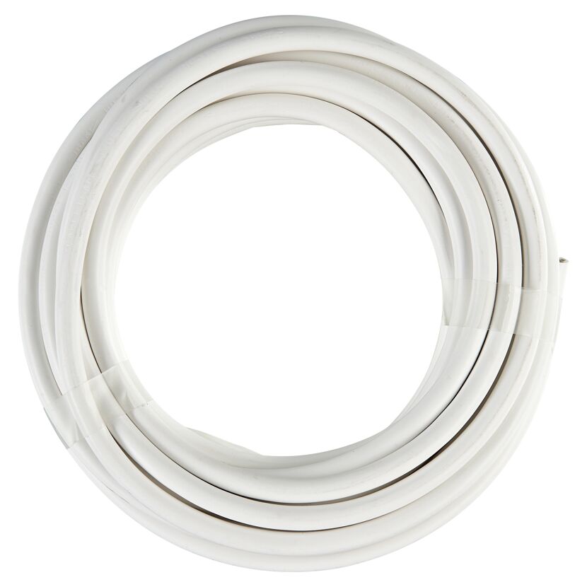 Aufgerolltes weißes Kabel