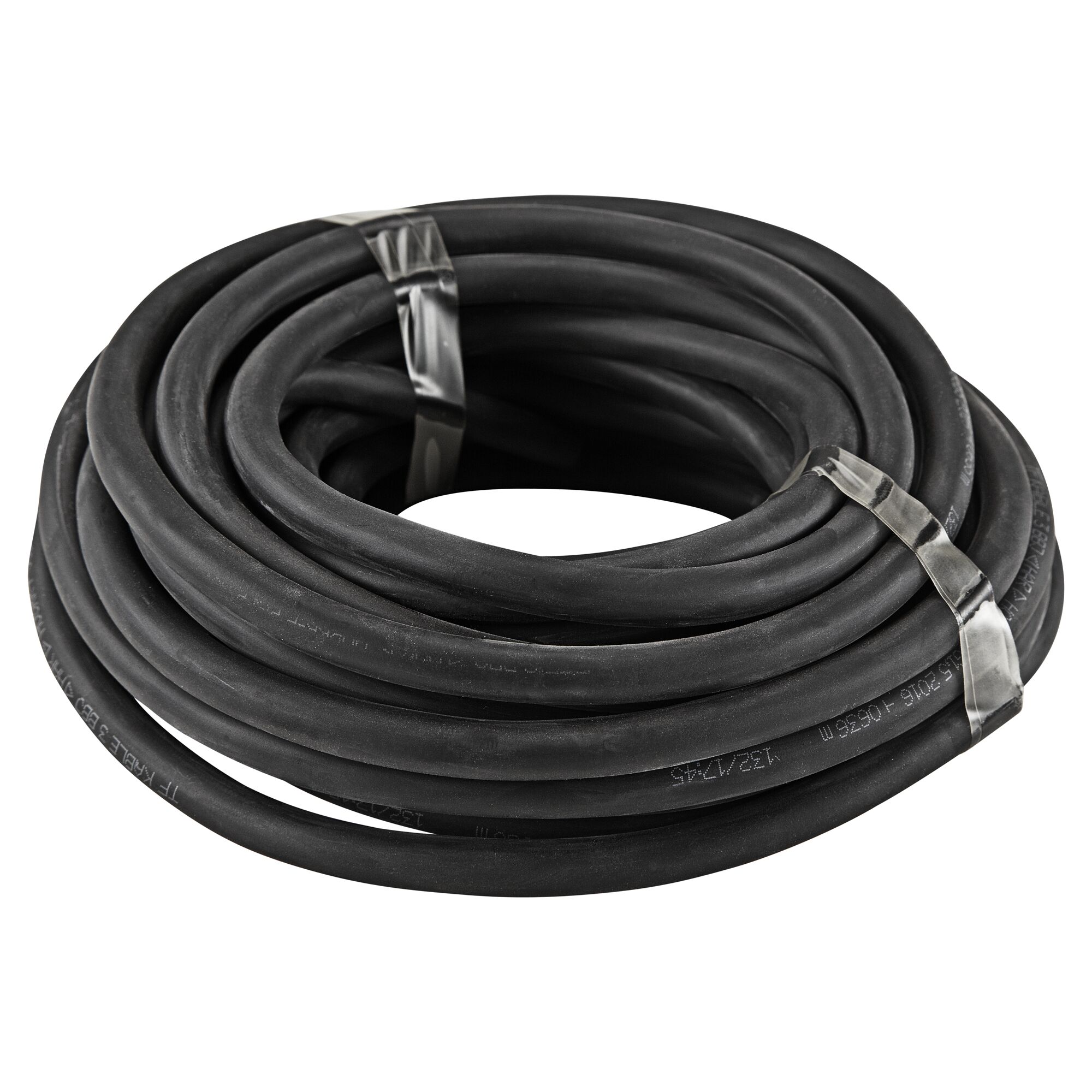 Aufgerolltes schwarzes Kabel