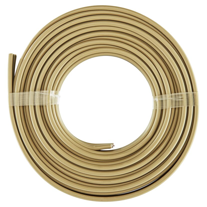 Beige Stegleitung NYIFY J 3G1,5 bg, aufgerollt.