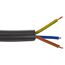 Schwarzes Erdkabel NYY-J 3x1,5 mm²