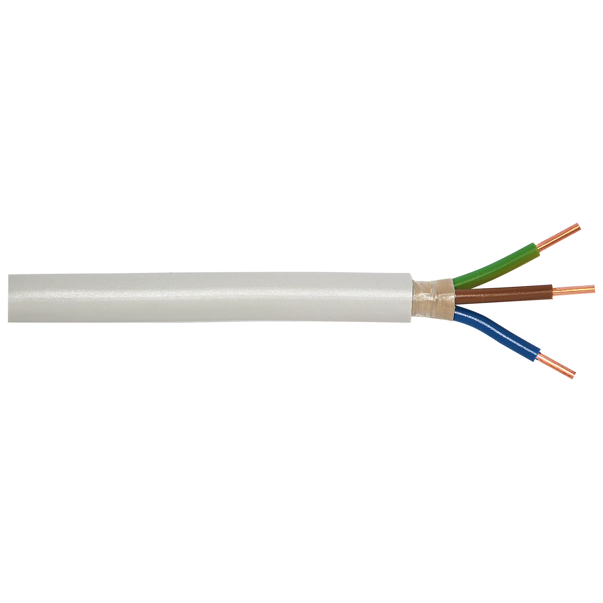 Feuchtraumleitung NYM 3 x 2,5 mm² grau Meterware