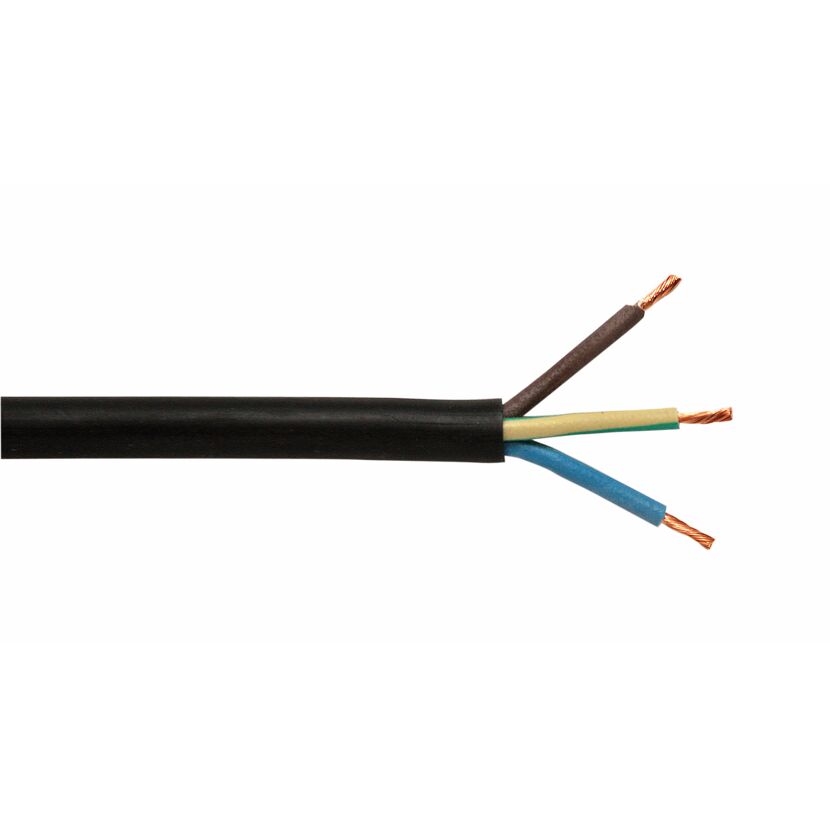 Gummileitung H07RNF 3 x 1,5 mm² schwarz Meterware