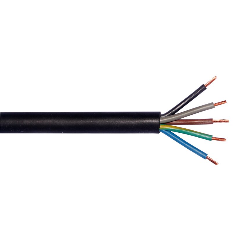 Schwarzes fünfadriges Kabel
