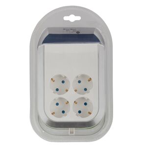 3-fach Eck-Mehrfachsteckdose - Mehrfachsteckdose optimal für jede Ecke,mit  LED-Beleuchtung und 2x USB-Ladeanschlüsse,schwarz, 1,5 m