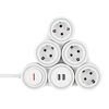 Steckdosenleiste 'Supraflex' 4-fach mit Schalter und USB 1,4 m