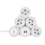 Steckdosenleiste 'Supraflex' 4-fach mit Schalter und USB