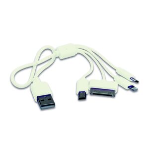 USB-Ladekabel 4 in 1 weiß