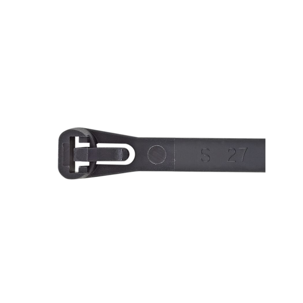 Schwarzer Kabelbinder