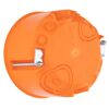 Orange Hohlwanddose von hinten