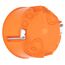 Orange Hohlwanddose von hinten