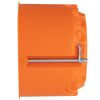 Orange Hohlwanddose mit Schraube