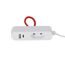 Verlängerungskabel weiß mit 2 USB-Ports 1-fach