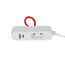 Verlängerungskabel weiß mit 2 USB-Ports 1-fach