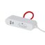 Verlängerungskabel weiß mit 2 USB-Ports 1-fach