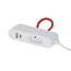Verlängerungskabel weiß mit 2 USB-Ports 1-fach