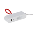 Verlängerungskabel weiß mit 2 USB-Ports 1-fach