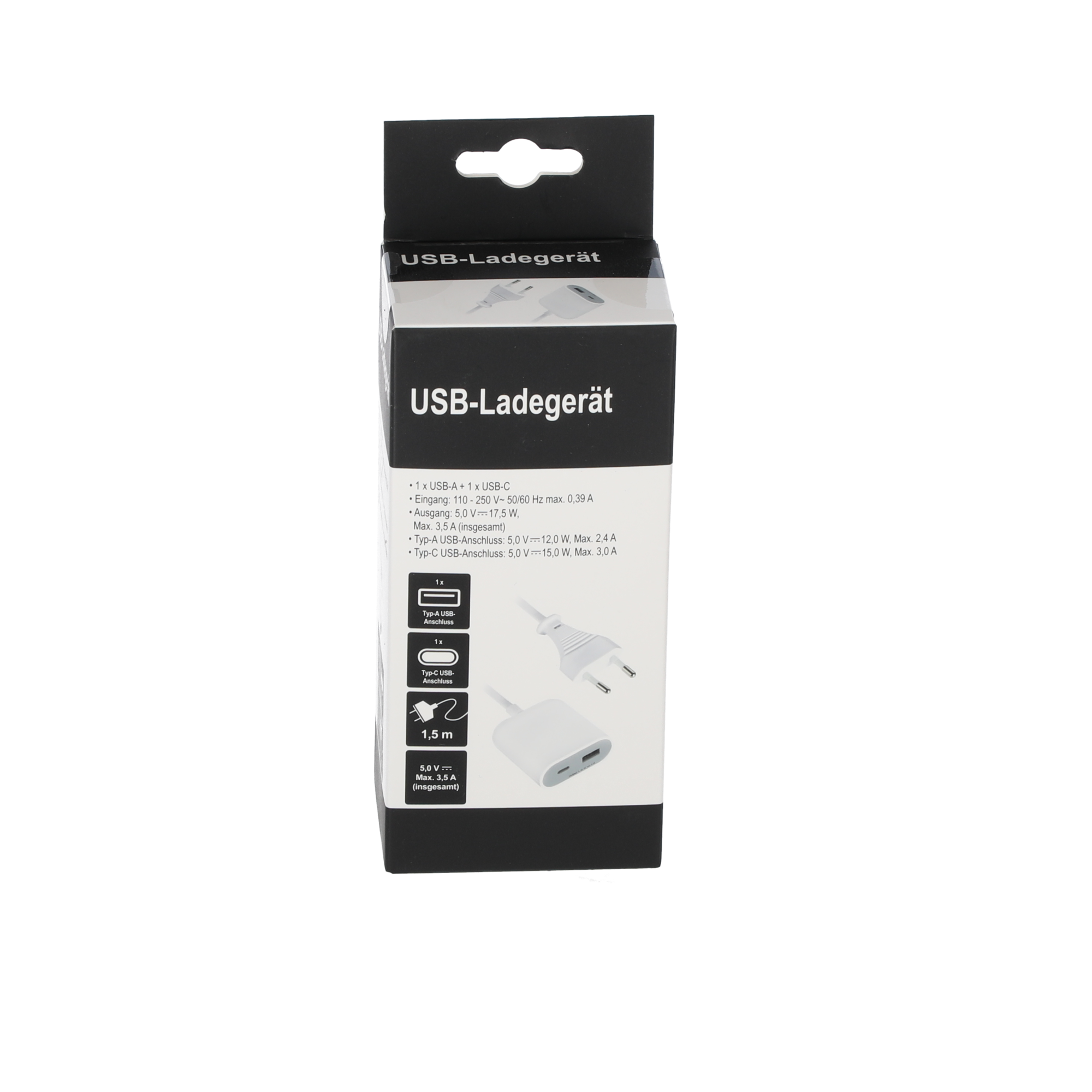 USB-Ladegerät weiß mit 2 USB-Ports