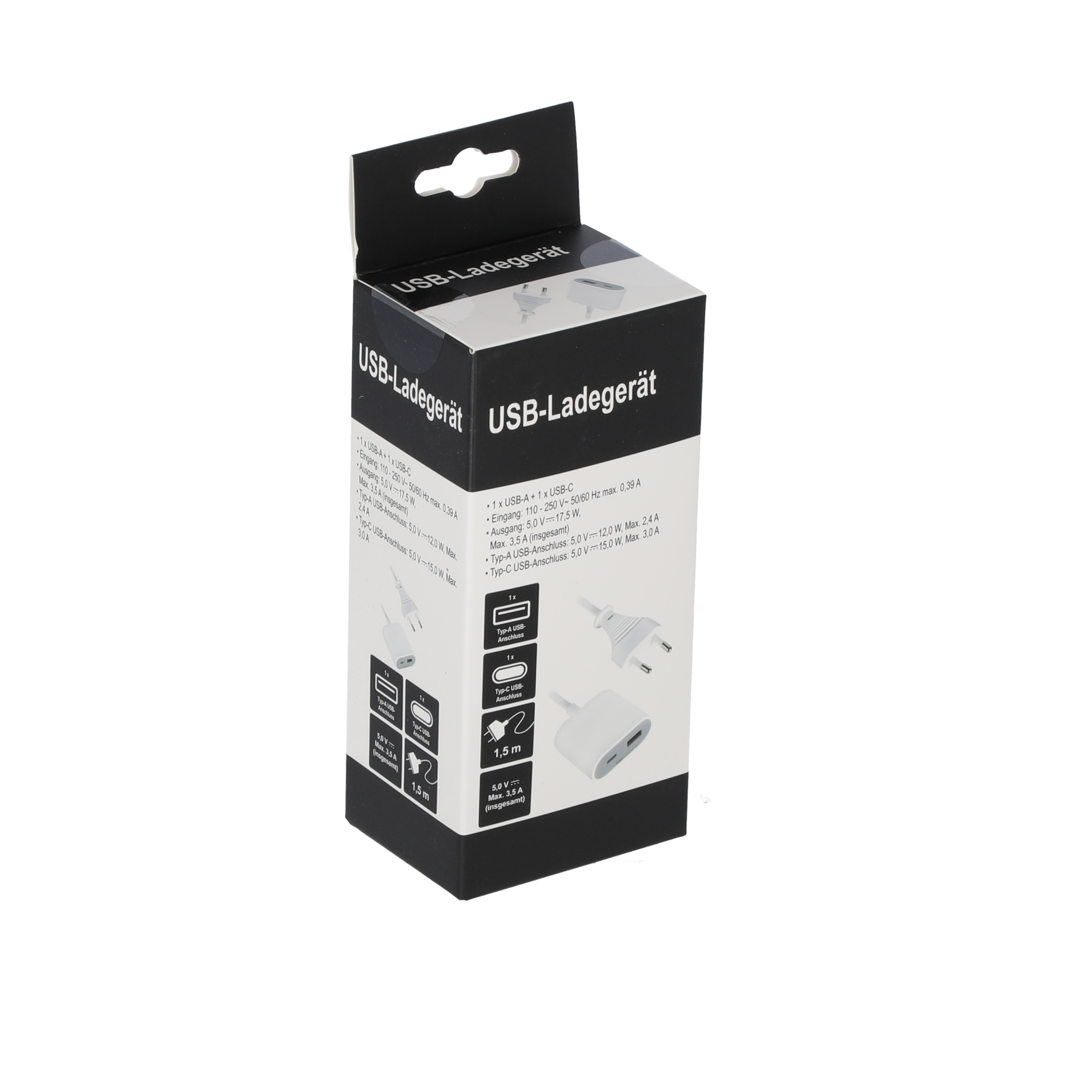 USB-Ladegerät weiß mit 2 USB-Ports