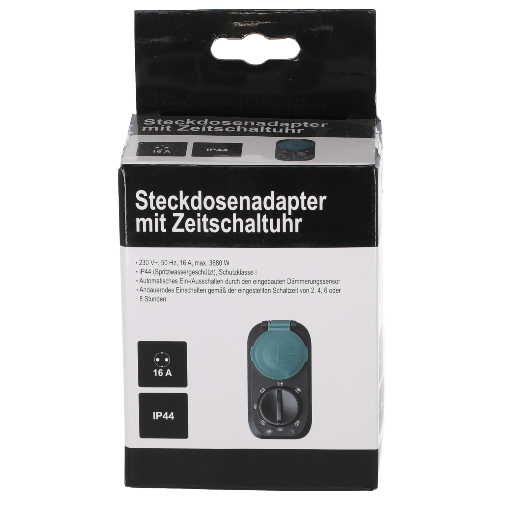 Zeitschaltuhr mit Steckdosenadapter IP 44 + product picture