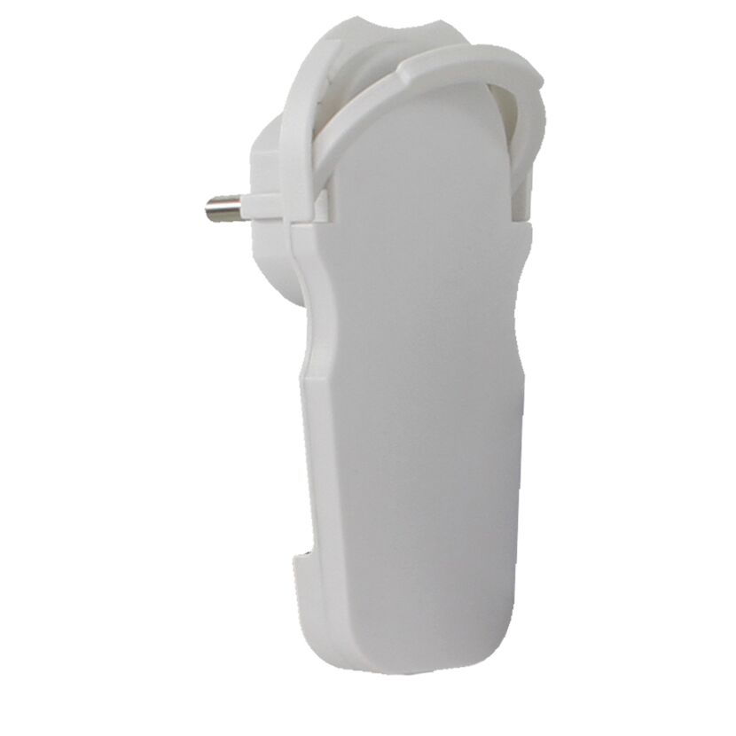 Weißer, extraflacher Winkelstecker