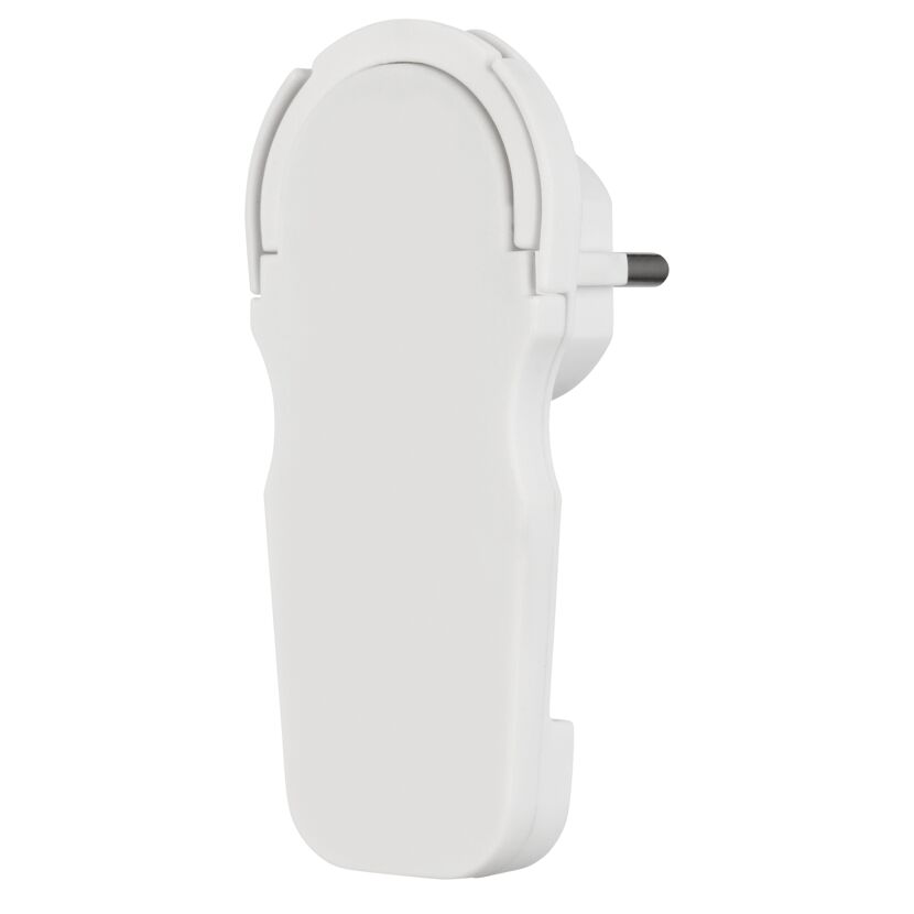Weißer, extraflacher Winkelstecker