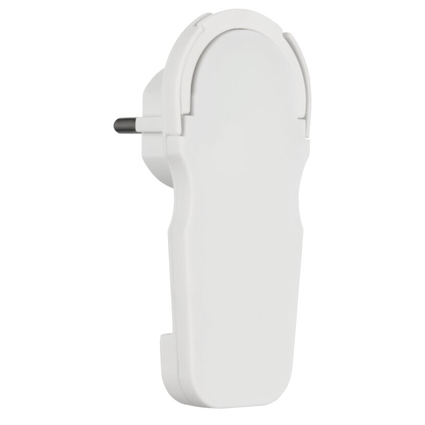 Weißer, extraflacher Winkelstecker