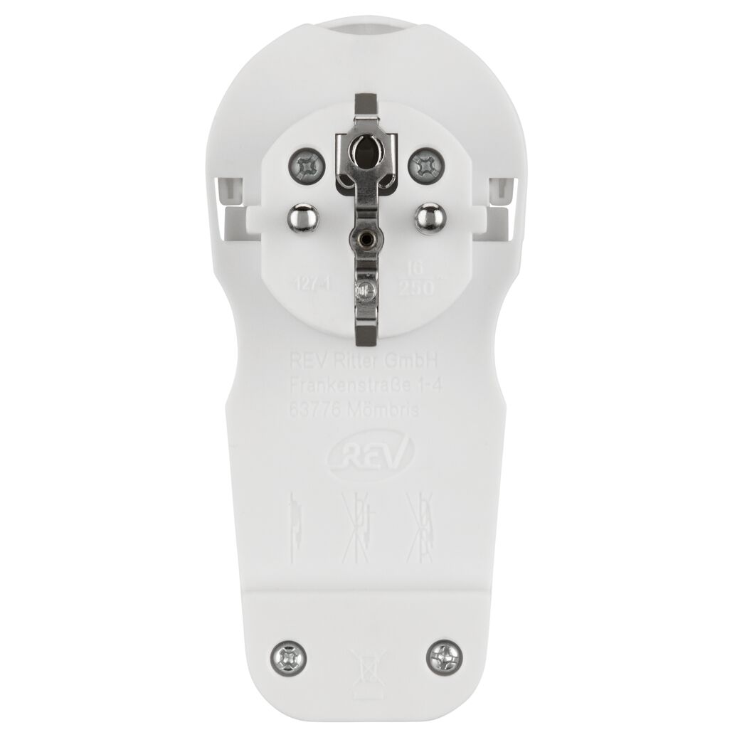 Weißer REV Winkelstecker