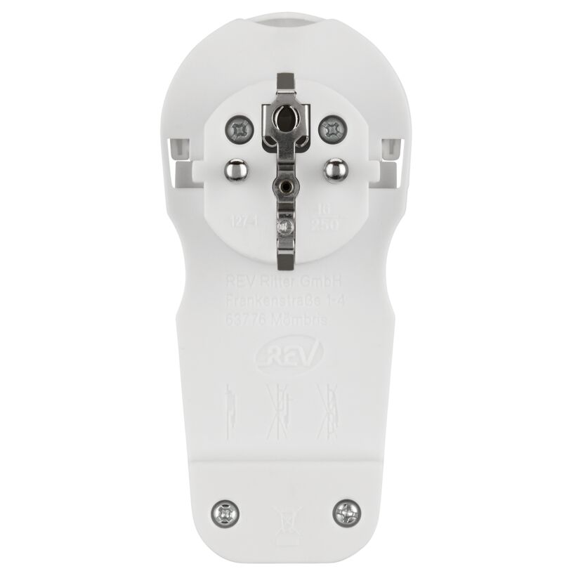 Weißer REV Winkelstecker