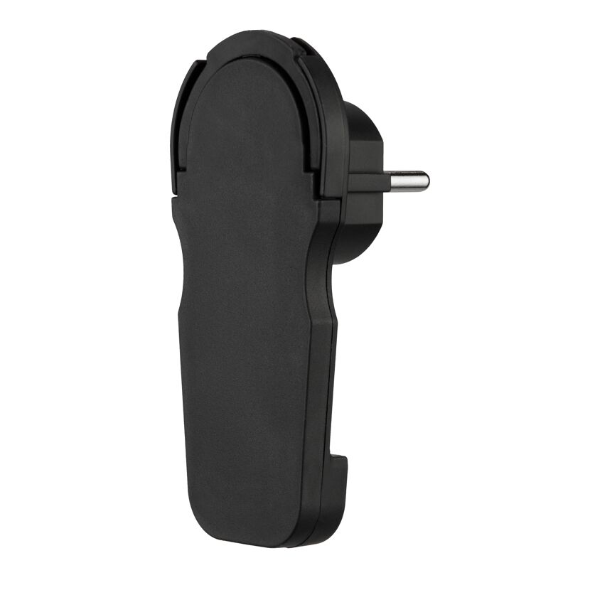 Schwarzer Winkelstecker