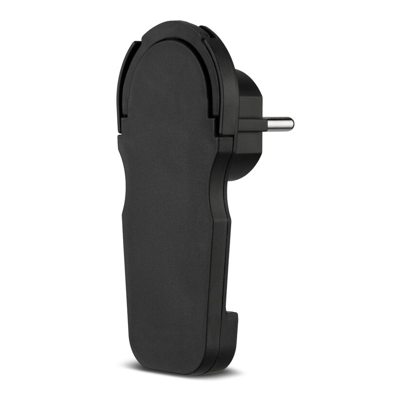 Schwarzer Winkelstecker