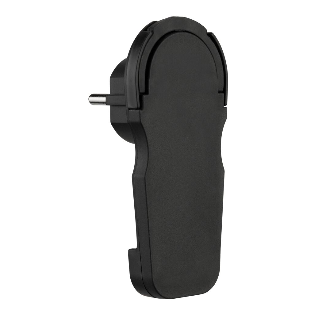 Schwarzer Winkelstecker