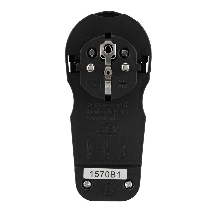 Schwarzer Winkelstecker