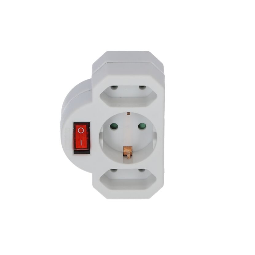 Schuko-Euro-Adapter mit Schalter