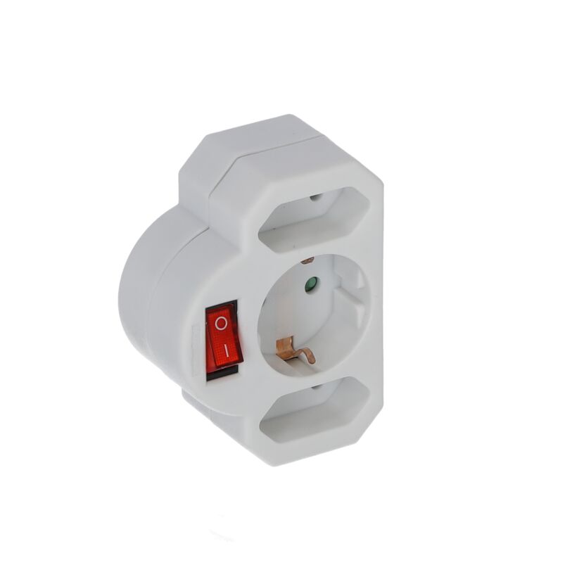 Schuko-Euro-Adapter mit Schalter
