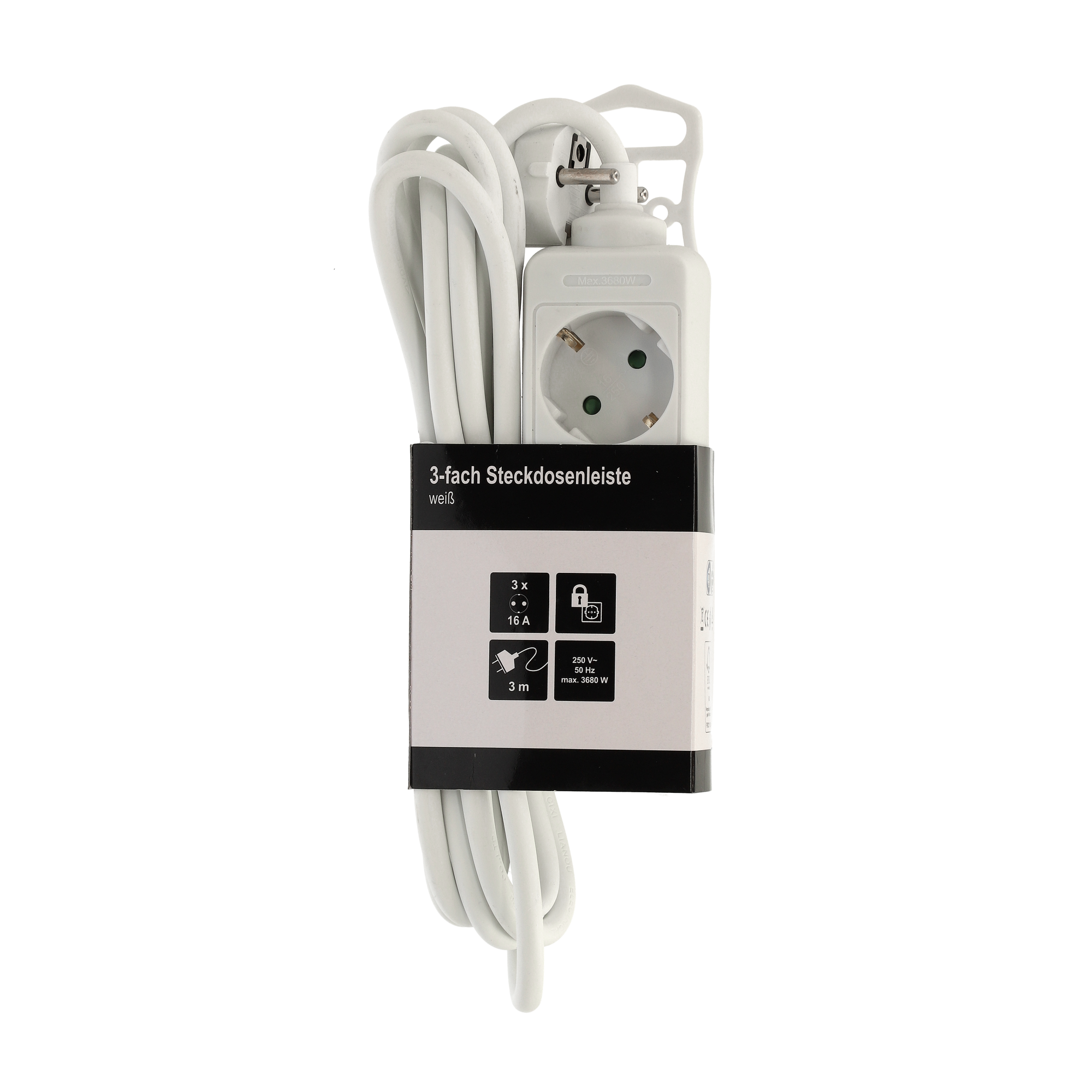 Steckerleiste 3-fach weiß