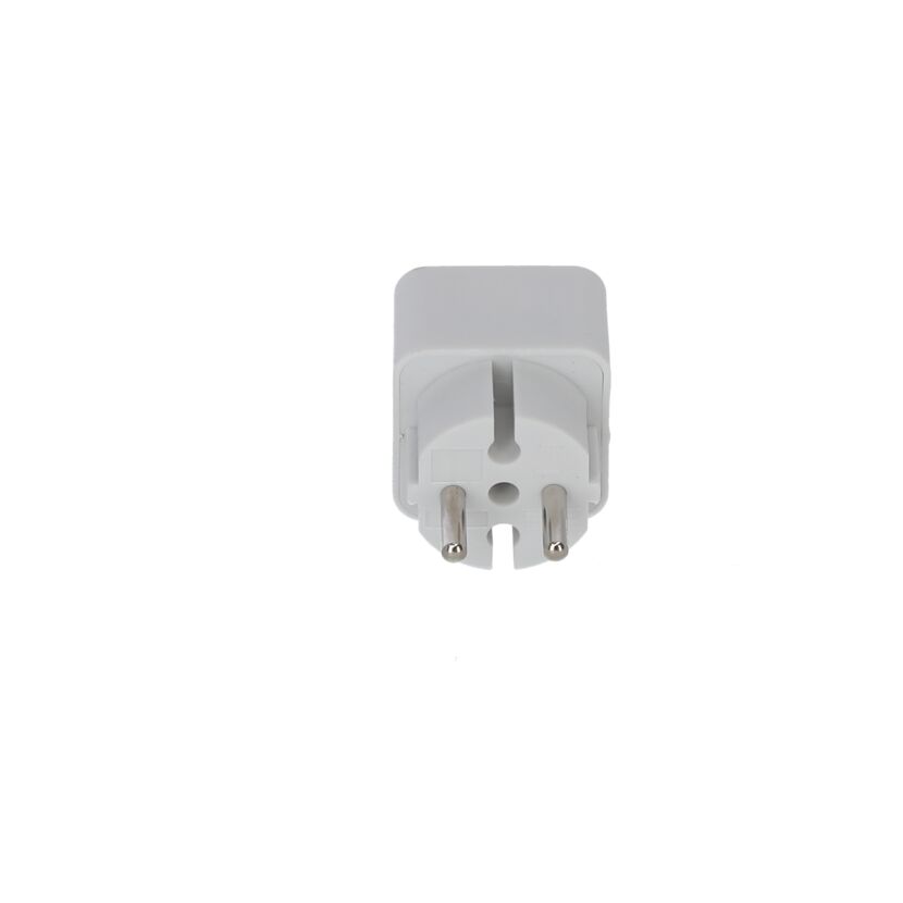 Euro-Übergangs-Stecker 2fach weiß