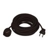 Verlängerungskabel 'H05VV-F 3x1,5' schwarz 10 m