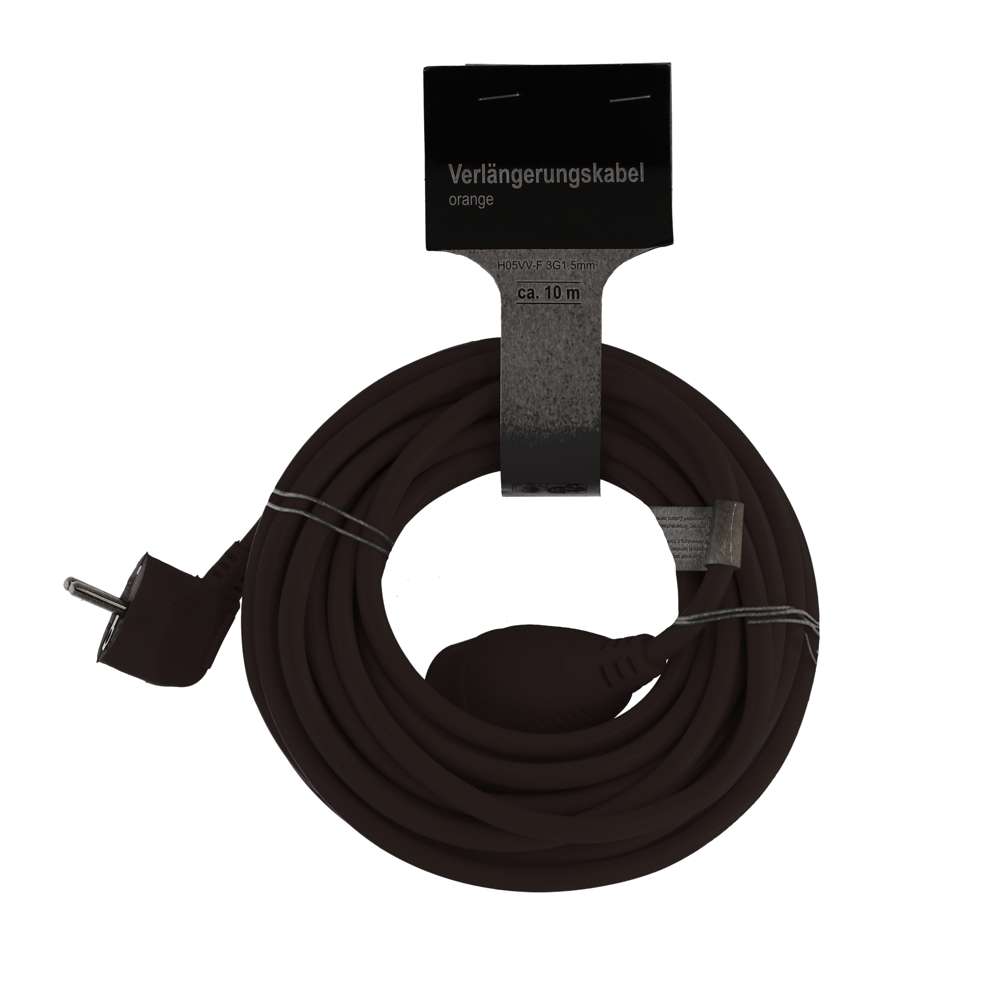 Verlängerungskabel 'H05VV-F 3x1,5' schwarz 10 m