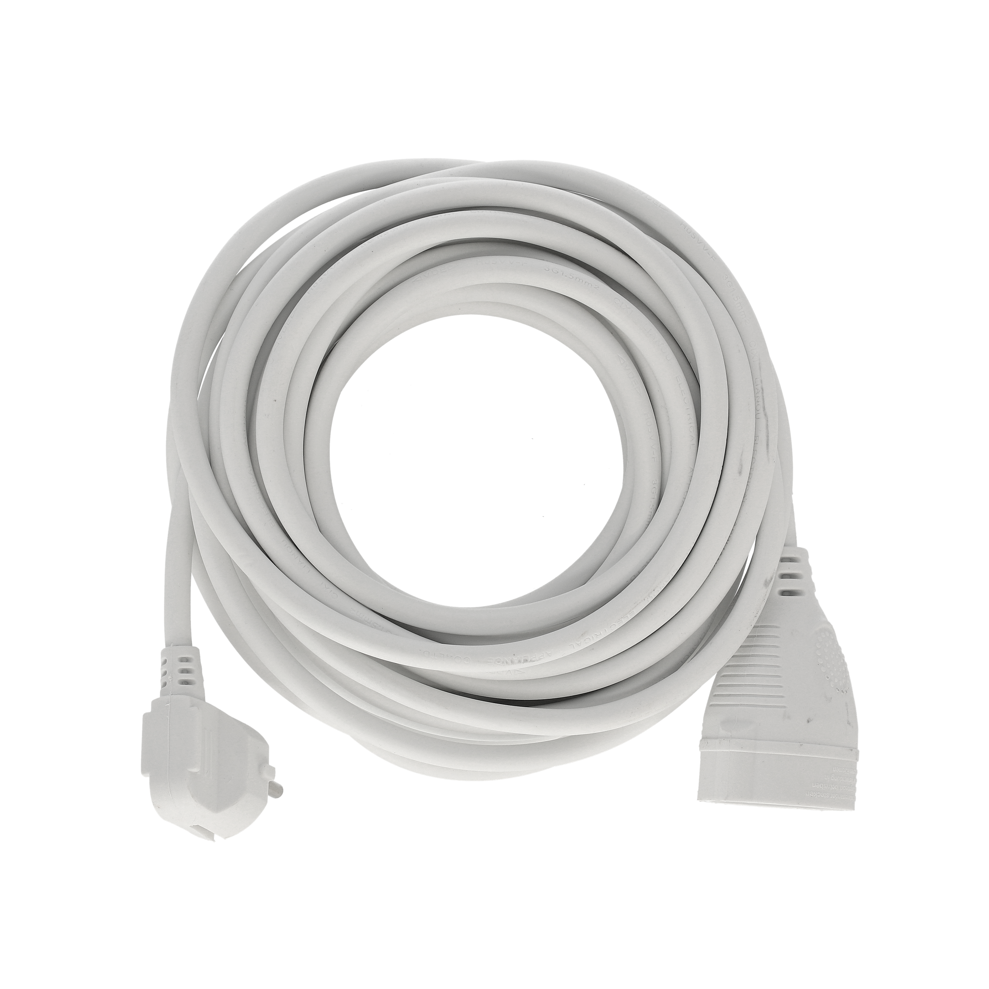 Verlängerungskabel 'H05VV-F 3x1,5' weiß 10 m