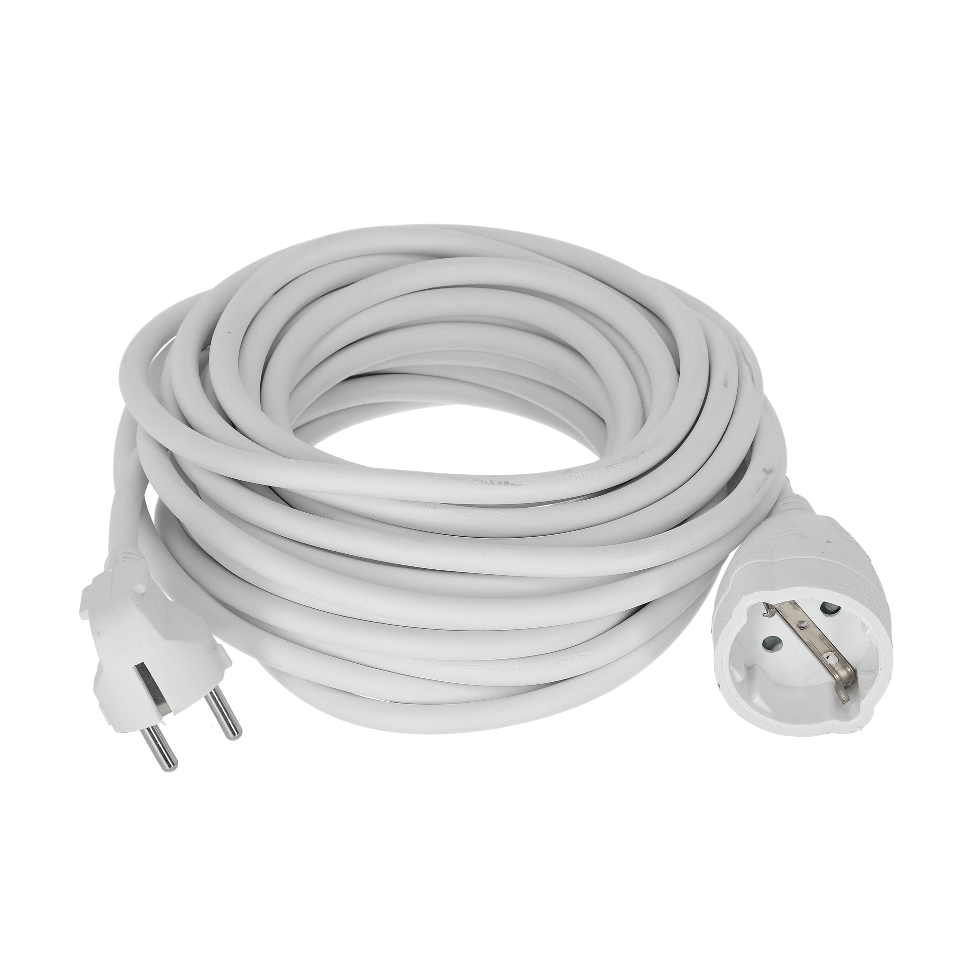 Verlängerungskabel 'H05VV-F 3x1,5' weiß 10 m