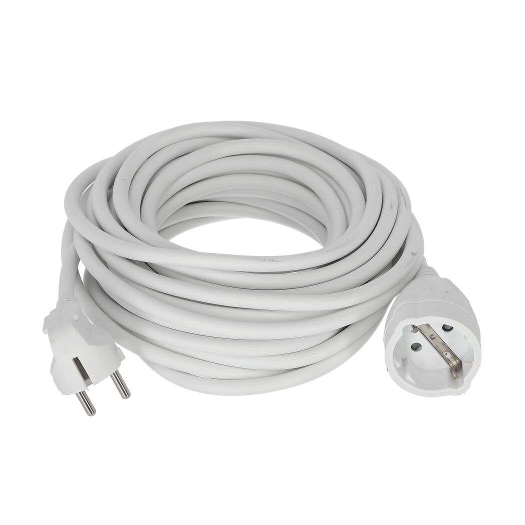 Verlängerungskabel 'H05VV-F 3x1,5' weiß 10 m